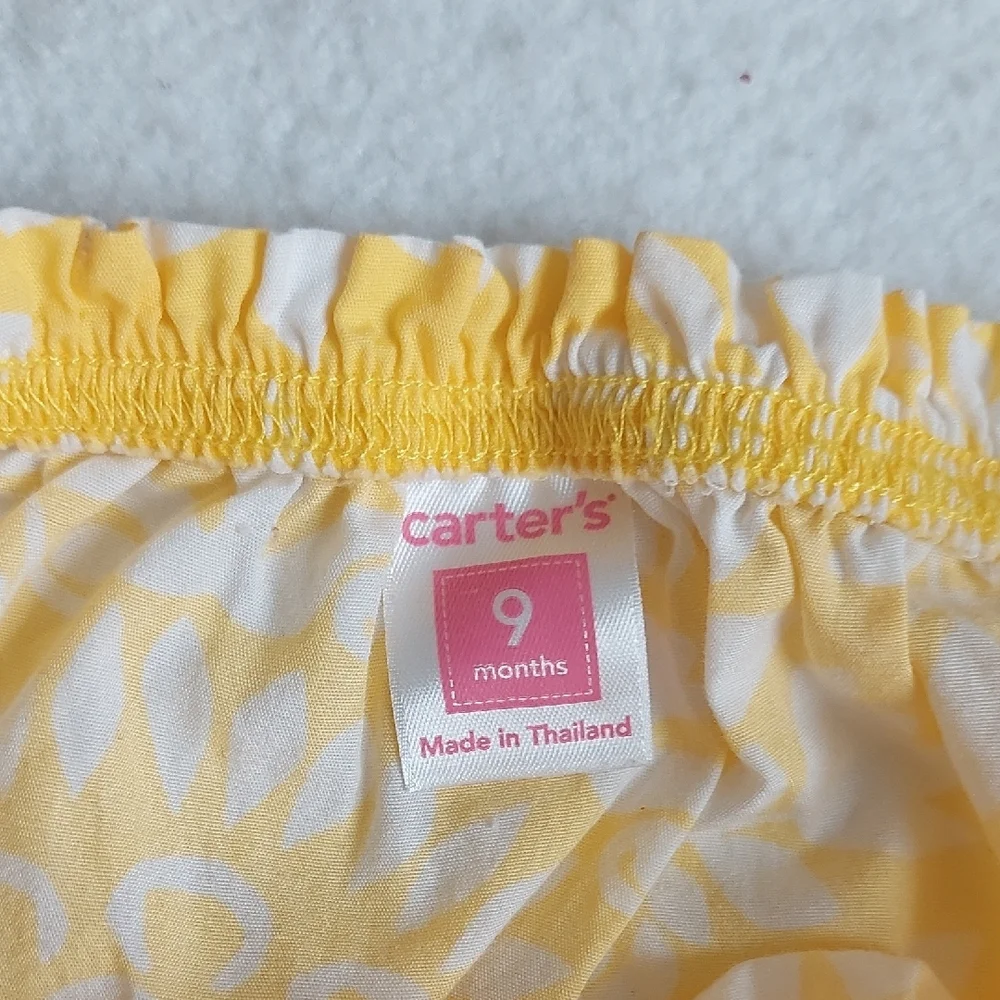 CARTER'S Yellow Floral Baby Girl Romper NWOT